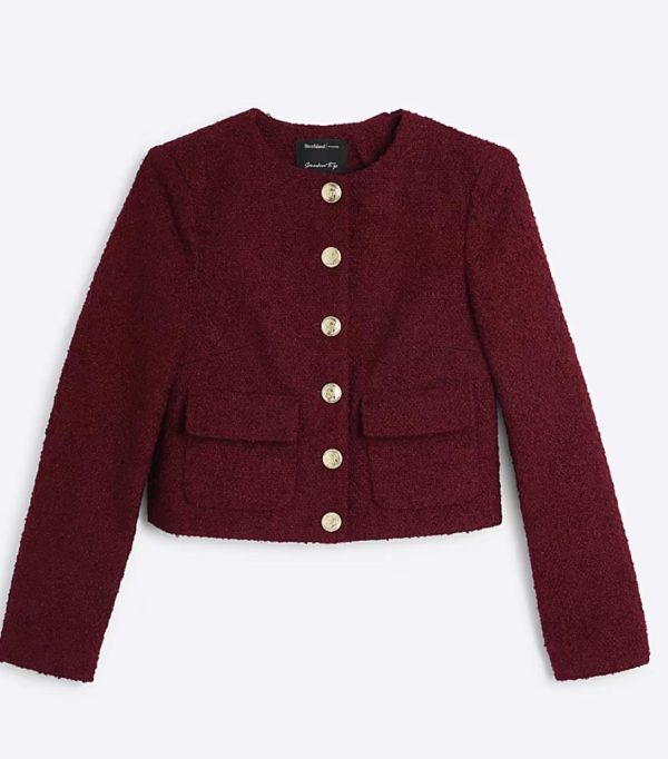 Chaqueta corta granate - Imagen 3