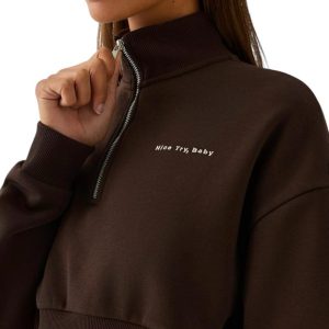 Sudadera cremallera bordado