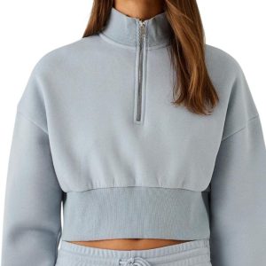 Sudadera cremallera bordado